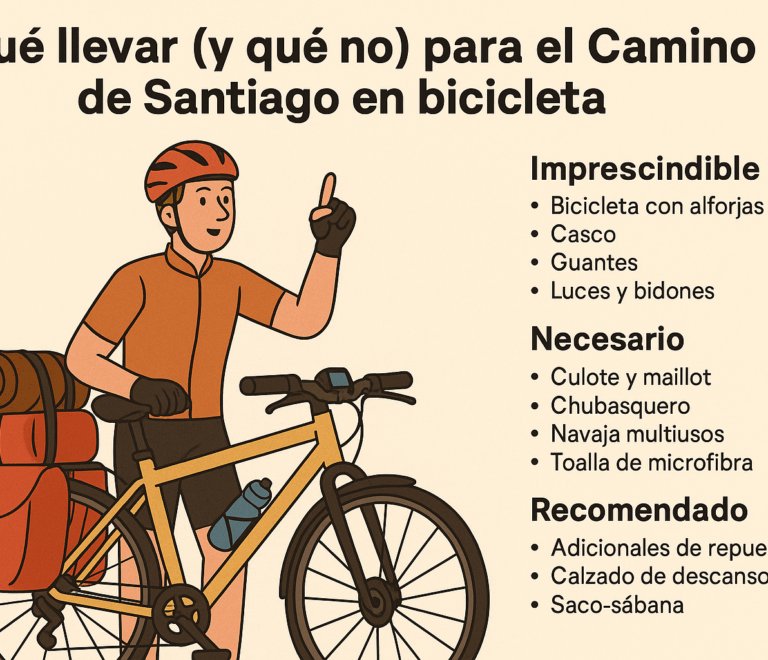 Liste d'équipement pour le Camino de Santiago à vélo