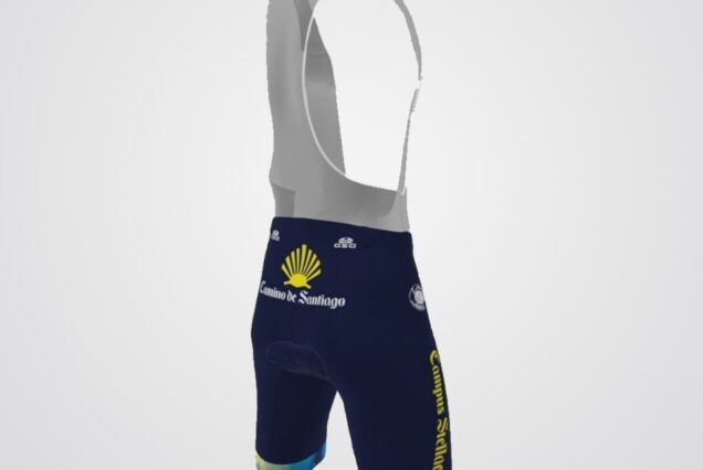 Culote Bicigrino 2025 azul del Camino de Santiago